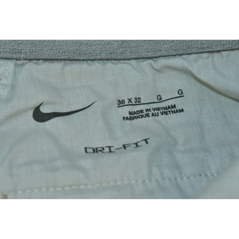Nike Dri Fit Golf UV Men Pants Size 36x32 Standard Fit Beige Khaki -Flaws-